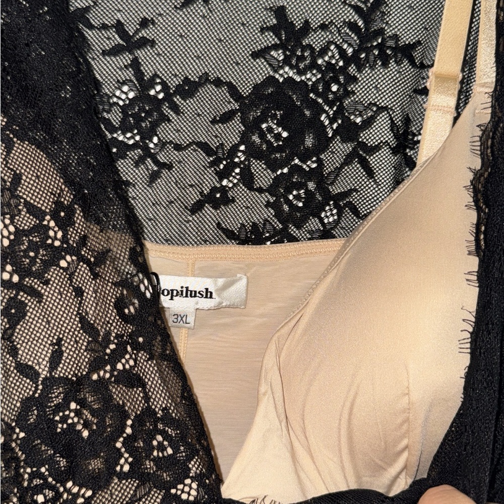 Popilush shapewear boho floral lace front slit maxi dress - Picture 11 of 13